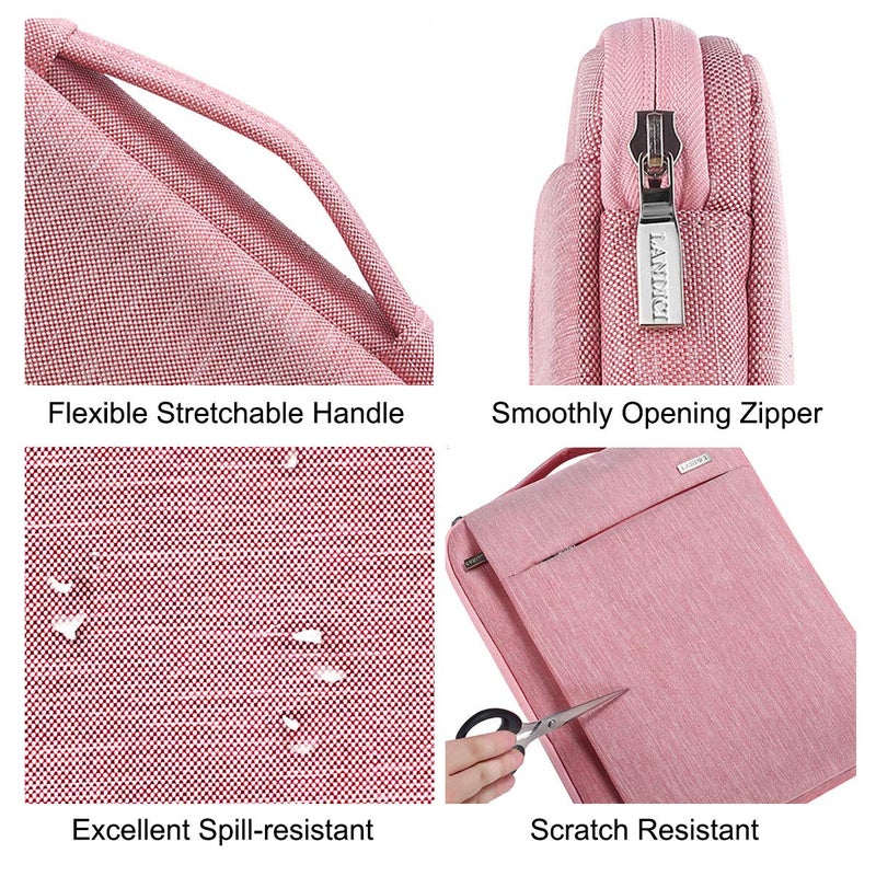 LANDICI 360Â°Protective Laptop Sleeve 15.6 Inch for MacBook Pro 16 M2/M1, MacBook Air 15,Computer Cover Bag,15-16" HP Dell Asus Lenovo Laptop, Pink - Image 5